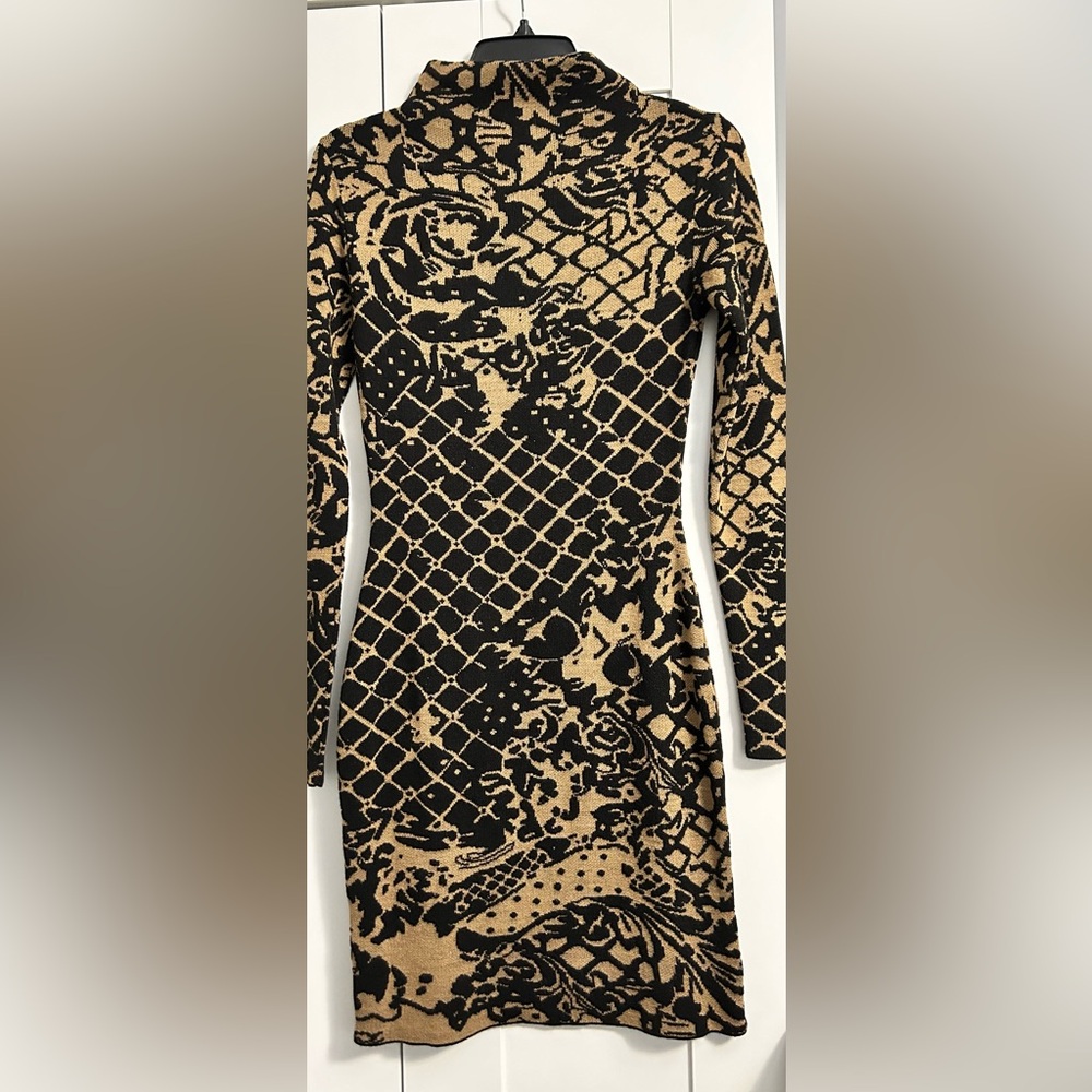 Black and Beige Venus Dress